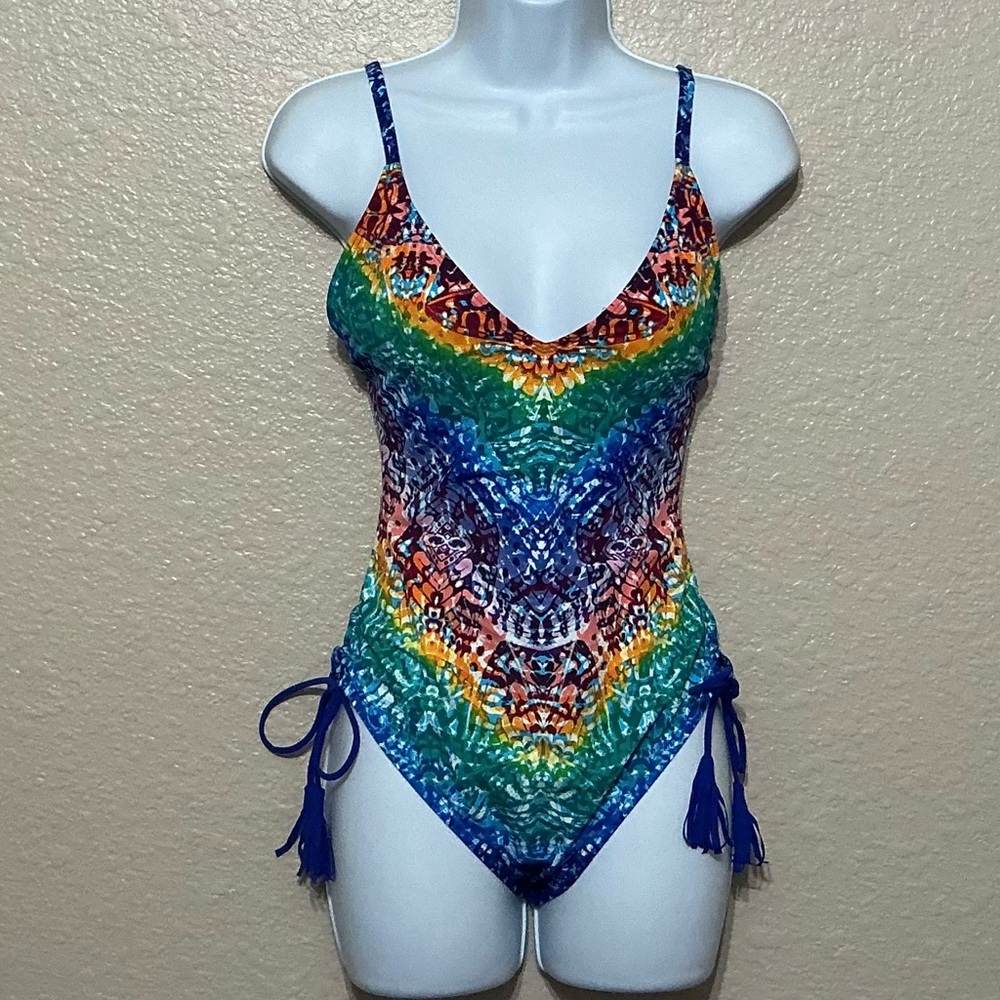 SkinnyDippers Rainbow Shape Shifter Swimsuit with Adjustable Sides